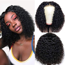 Load image into Gallery viewer, Bex 10A grade hair short bob wigs 13x4 lace frontal wigs brazilian curly wave Lace Front wigs human hair curly bob wigs for black women 150% Density Pre Plucked natural hairline
