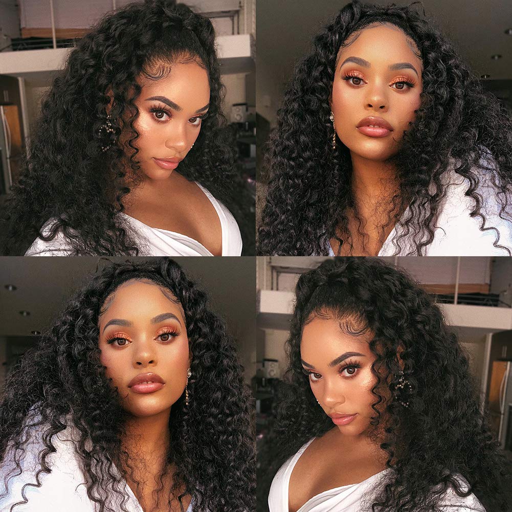 curly wigs human hair kinky curly wigs lace forntal for black women 