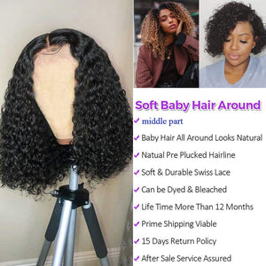 Bex 10A grade hair short bob wigs 13x4 lace frontal wigs brazilian curly wave Lace Front wigs human hair curly bob wigs for black women 150% Density Pre Plucked natural hairline